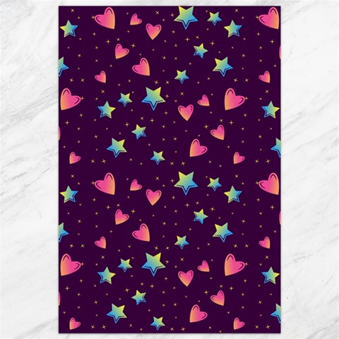 Colorful Stars Hearts Seamless Vector Pattern Canvas 20  x 30  from ArtsNow.com 19.62 x28.9  Canvas - 1