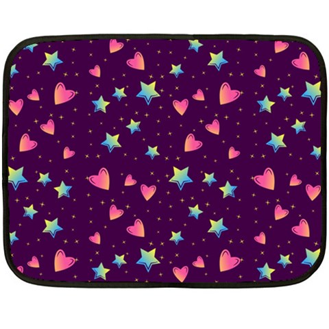 Colorful Stars Hearts Seamless Vector Pattern Fleece Blanket (Mini) from ArtsNow.com 35 x27  Blanket