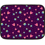 Colorful Stars Hearts Seamless Vector Pattern Two Sides Fleece Blanket (Mini)