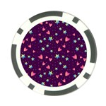 Colorful Stars Hearts Seamless Vector Pattern Poker Chip Card Guard (10 pack)