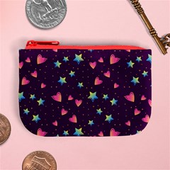 Colorful Stars Hearts Seamless Vector Pattern Mini Coin Purse from ArtsNow.com Front