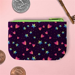 Colorful Stars Hearts Seamless Vector Pattern Mini Coin Purse from ArtsNow.com Back