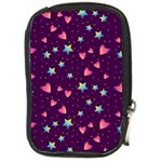 Colorful Stars Hearts Seamless Vector Pattern Compact Camera Leather Case