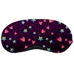 Colorful Stars Hearts Seamless Vector Pattern Sleep Mask