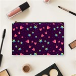 Colorful Stars Hearts Seamless Vector Pattern Cosmetic Bag (Medium)
