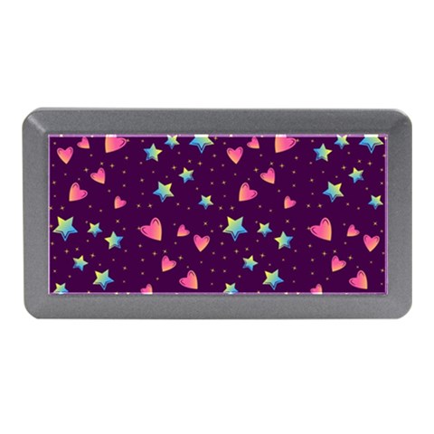 Colorful Stars Hearts Seamless Vector Pattern Memory Card Reader (Mini) from ArtsNow.com Front