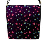 Colorful Stars Hearts Seamless Vector Pattern Flap Closure Messenger Bag (L)