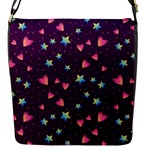 Colorful Stars Hearts Seamless Vector Pattern Flap Closure Messenger Bag (S)