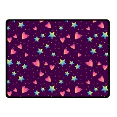 Colorful Stars Hearts Seamless Vector Pattern Two Sides Fleece Blanket (Small) from ArtsNow.com 45 x34  Blanket Front