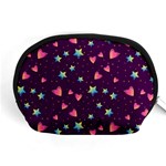 Colorful Stars Hearts Seamless Vector Pattern Accessory Pouch (Medium)