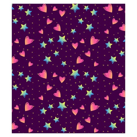 Colorful Stars Hearts Seamless Vector Pattern Drawstring Pouch (Small) from ArtsNow.com Front