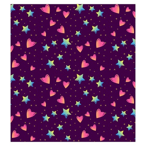 Colorful Stars Hearts Seamless Vector Pattern Drawstring Pouch (Large) from ArtsNow.com Front