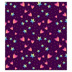 Colorful Stars Hearts Seamless Vector Pattern Drawstring Pouch (Large) from ArtsNow.com Back