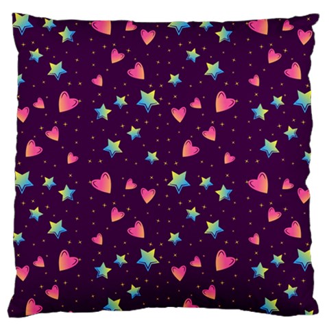 Colorful Stars Hearts Seamless Vector Pattern Standard Premium Plush Fleece Cushion Case (One Side) from ArtsNow.com Front