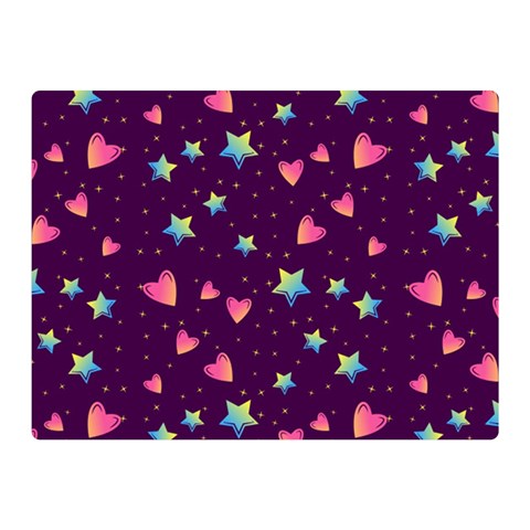 Colorful Stars Hearts Seamless Vector Pattern Two Sides Premium Plush Fleece Blanket (Mini) from ArtsNow.com 35 x27  Blanket Front