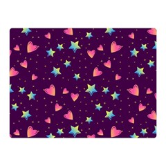 Colorful Stars Hearts Seamless Vector Pattern Two Sides Premium Plush Fleece Blanket (Mini) from ArtsNow.com 35 x27  Blanket Front