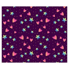 Colorful Stars Hearts Seamless Vector Pattern Zipper Large Tote Bag from ArtsNow.com Back