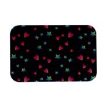 Colorful Stars Hearts Seamless Vector Pattern Open Lid Metal Box (Silver)  