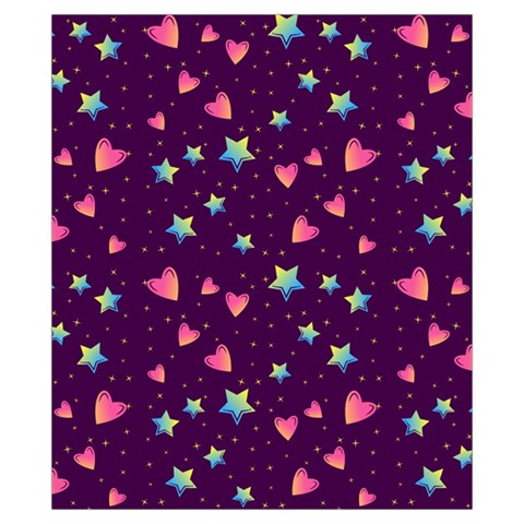 Colorful Stars Hearts Seamless Vector Pattern Drawstring Pouch (XS) from ArtsNow.com Front