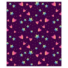 Colorful Stars Hearts Seamless Vector Pattern Drawstring Pouch (XS) from ArtsNow.com Back