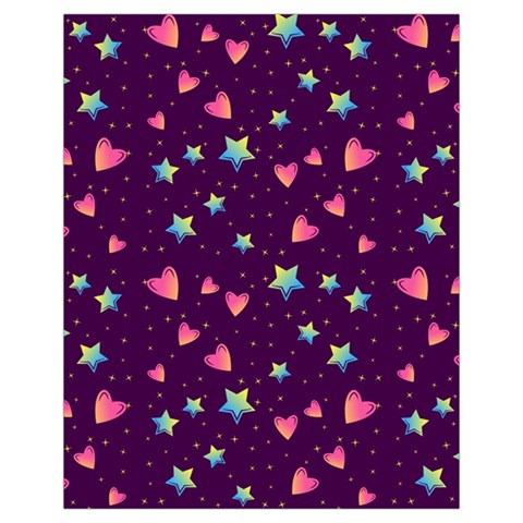 Colorful Stars Hearts Seamless Vector Pattern Drawstring Pouch (XL) from ArtsNow.com Front