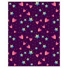 Colorful Stars Hearts Seamless Vector Pattern Drawstring Pouch (XL) from ArtsNow.com Back