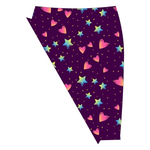 Colorful Stars Hearts Seamless Vector Pattern Midi Wrap Pencil Skirt from ArtsNow.com Front Left