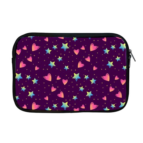 Colorful Stars Hearts Seamless Vector Pattern Apple MacBook Pro 17  Zipper Case from ArtsNow.com Front