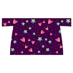 Colorful Stars Hearts Seamless Vector Pattern Wristlet Pouch Bag (Small) from ArtsNow.com Back