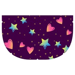 Colorful Stars Hearts Seamless Vector Pattern Make Up Case (Medium) from ArtsNow.com Side Left