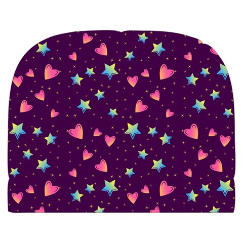 Colorful Stars Hearts Seamless Vector Pattern Make Up Case (Large) from ArtsNow.com Front