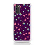 Colorful Stars Hearts Seamless Vector Pattern Samsung Galaxy S20 6.2 Inch TPU UV Case