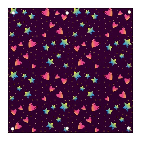 Colorful Stars Hearts Seamless Vector Pattern Banner and Sign 3  x 3  from ArtsNow.com Front