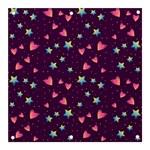 Colorful Stars Hearts Seamless Vector Pattern Banner and Sign 3  x 3 