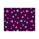 Colorful Stars Hearts Seamless Vector Pattern Premium Plush Fleece Blanket (Mini)