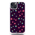 Colorful Stars Hearts Seamless Vector Pattern iPhone 13 TPU UV Print Case