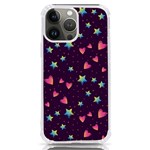 Colorful Stars Hearts Seamless Vector Pattern iPhone 13 Pro Max TPU UV Print Case