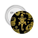 Mexican Culture Golden Tribal Icons 2.25  Buttons