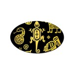 Mexican Culture Golden Tribal Icons Sticker Oval (100 pack)