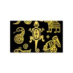 Mexican Culture Golden Tribal Icons Sticker Rectangular (100 pack)