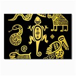 Mexican Culture Golden Tribal Icons Postcard 4 x 6  (Pkg of 10)