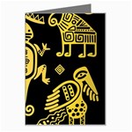 Mexican Culture Golden Tribal Icons Greeting Card