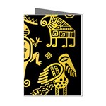 Mexican Culture Golden Tribal Icons Mini Greeting Cards (Pkg of 8)