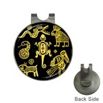 Mexican Culture Golden Tribal Icons Hat Clips with Golf Markers