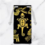 Mexican Culture Golden Tribal Icons Jewelry Bag