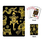 Mexican Culture Golden Tribal Icons Playing Cards Single Design (Rectangle)