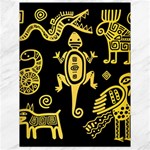 Mexican Culture Golden Tribal Icons Canvas 18  x 24 