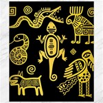 Mexican Culture Golden Tribal Icons Canvas 20  x 24 
