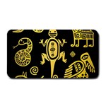 Mexican Culture Golden Tribal Icons Medium Bar Mat