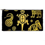 Mexican Culture Golden Tribal Icons Pencil Case